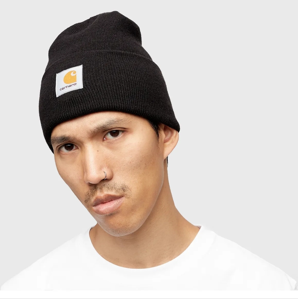 Carhartt. Unisex Logoed Toque | Beanie in Black.